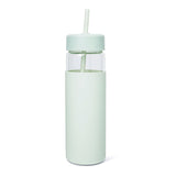 Manna Swing Glass Tumbler with Straw, 24-oz, Assorted Colours