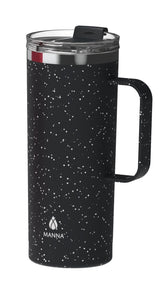 Manna Tahoe Insulated Stainless Steel Mug with Leakproof Lid, Speckled Black, 591-mL image 2