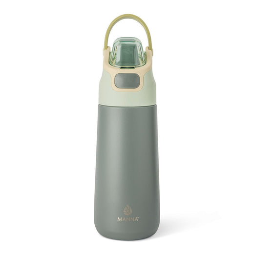 Manna Tandem Eco Stainless Steel Insulated Bottle, 16-oz, Midnight, with Permalock Lid