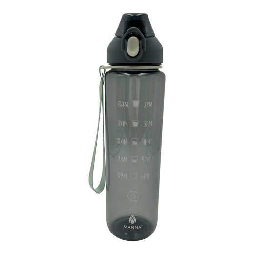 Manna Timex Motivational Water Bottle with Wrist Strap, 34-oz, Assorted Colours