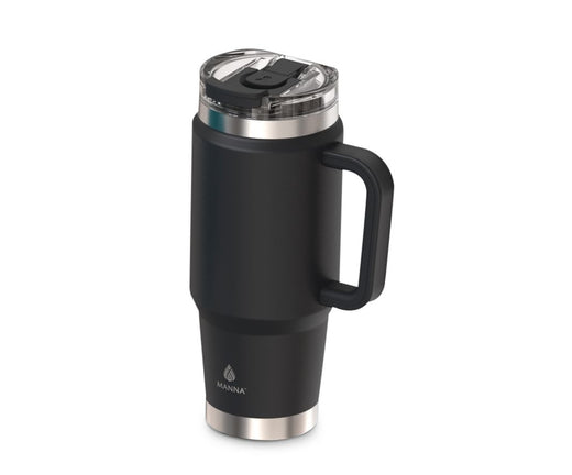 Manna WFH Stainless Steel Insulated Travel Mug with Dual-Function Lid, 32-oz