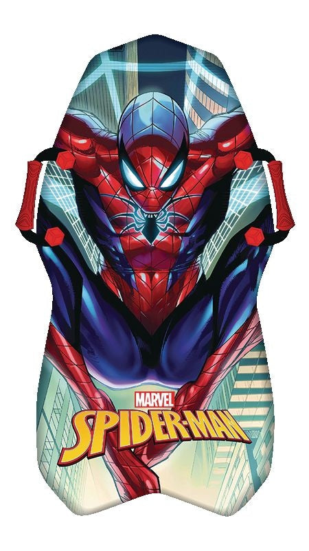 Marvel Spiderman Kids' 1-Person Lightweight Foam Winter Snow Sled/Toboggan with Handles
