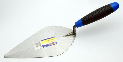 Masonry, Concrete & Brick Pointing Trowel with Ergonomic Handle Grip 10-in