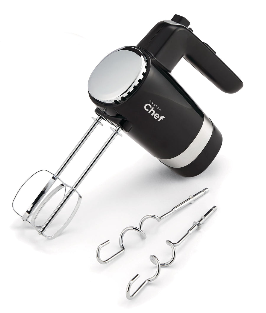 MASTER Chef 300W 5-Speed Electric Hand Mixer with Storage Base, Black