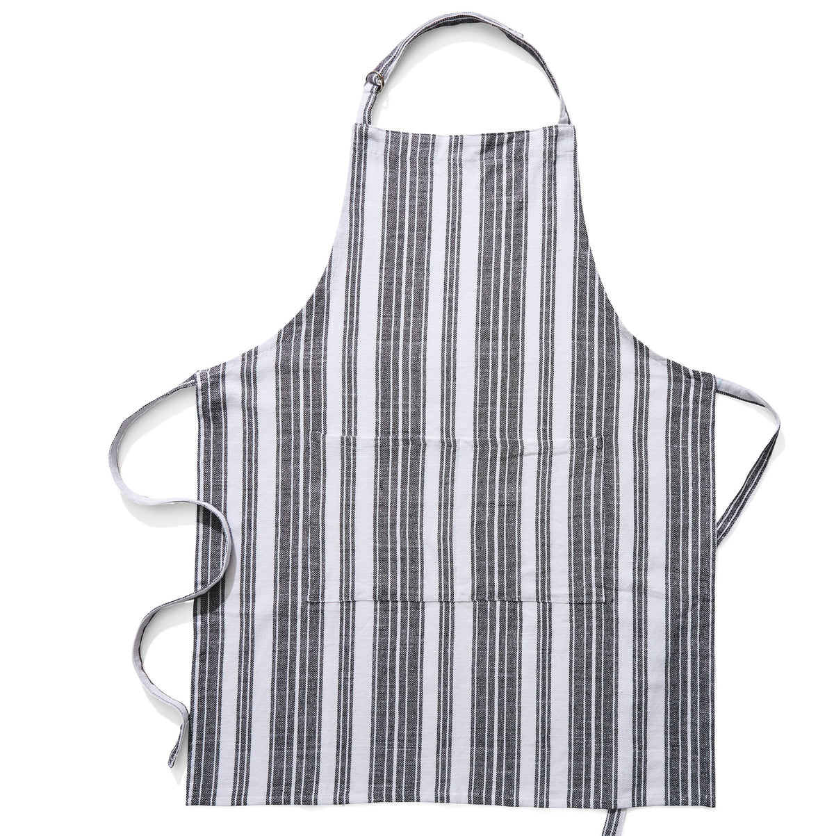 Master Chef Adjustable Stripped Apron for Cooking, Black & White, One Size