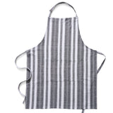 Master Chef Adjustable Stripped Apron for Cooking, Black & White, One Size
