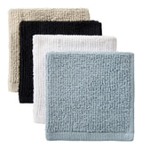 Master Chef Bar Mop Dish Cloths, Black, Grey & Dusty Blue, 12-in, 8-pk