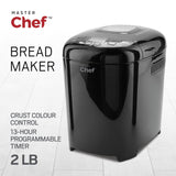 MASTER Chef Bread Maker with 12 Digital Functions, Black, 2lb image 4