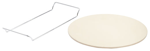 MASTER Chef Ceramic Round Pizza Stone & Serving Rack, 15-in