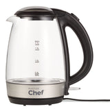 MASTER Chef Cordless Electric Kettle with Blue Light, Glass, 1.7L