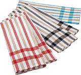 MASTER Chef Cotton Plaid Waffle Kitchen Towels, Reusable, 22-in x 32-in, 5-pk, Assorted Colours image 2