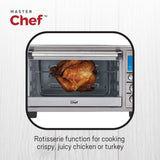 MASTER Chef Digital Convection Toaster Oven with 10 Functions, Stainless Steel, 6-Slices image 5