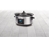 MASTER Chef Digital Programmable Slow Cooker, Stainless Steel, 6qt image 5