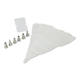 Master Chef Disposable Piping Bags with 6 Tips, 30-pc