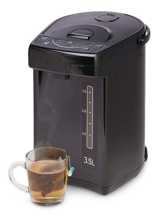 MASTER Chef Electric Hot Water Boiler, Warmer & Dispenser with Handle, Black, 3.5-L