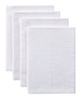 Master Chef Essential Cotton Dining Napkins, White, 17-in, 4-pk