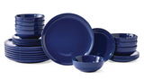 Master Chef Essential Coupe Stoneware Dinnerware Set, Serves 8, 24-pc, Sodalite Blue