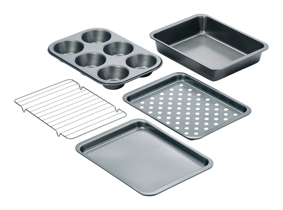 Master Chef Grey Non-Stick Toaster Oven Bakeware Set, 5-pc