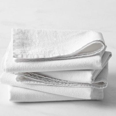 Master Chef Kitchen Cotton Flour Sac Towels, White, 4-pk