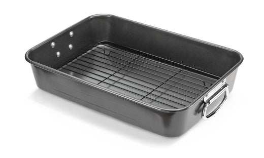 MASTER Chef Multi-Purpose Roaster with Rack, Dishwasher Safe, 9-12 lb, 25.4 x 38cm