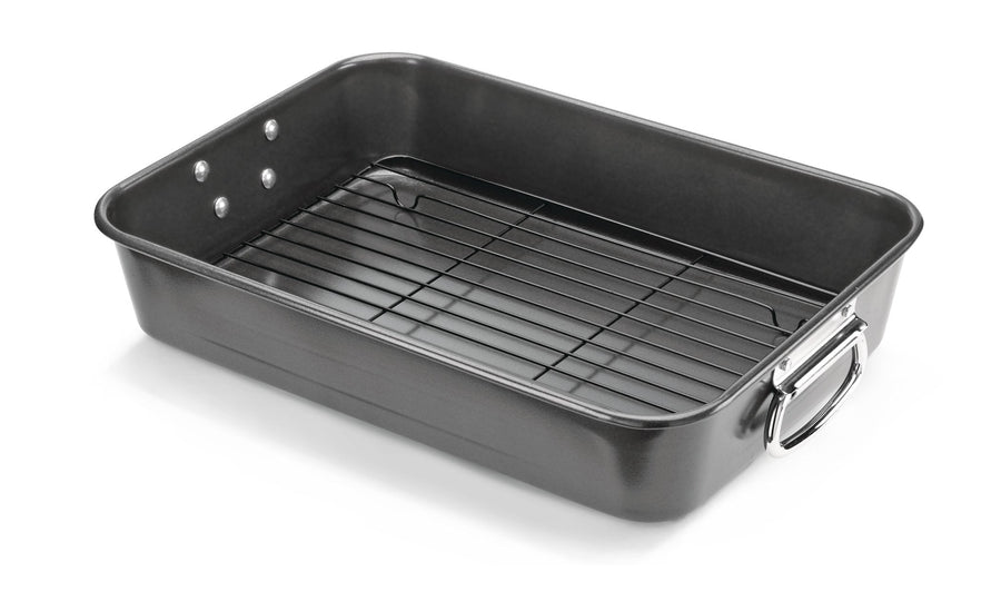 MASTER Chef Multi-Purpose Roaster with Rack, Dishwasher Safe, 9-12 lb, 25.4 x 38cm
