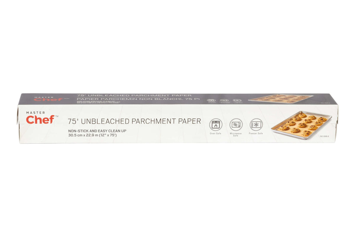 Master Chef Non-Bleached Parchment Paper, 75-ft