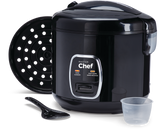MASTER Chef One-Touch Non-Stick Rice Cooker & Steamer, Black, 20 Cups image 3