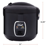 MASTER Chef One-Touch Non-Stick Rice Cooker & Steamer, Black, 20 Cups image 6