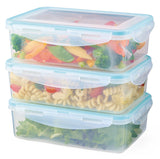 Master Chef Plastic Food Storage Container Set with Snap Lid, 1-L, 6-pc