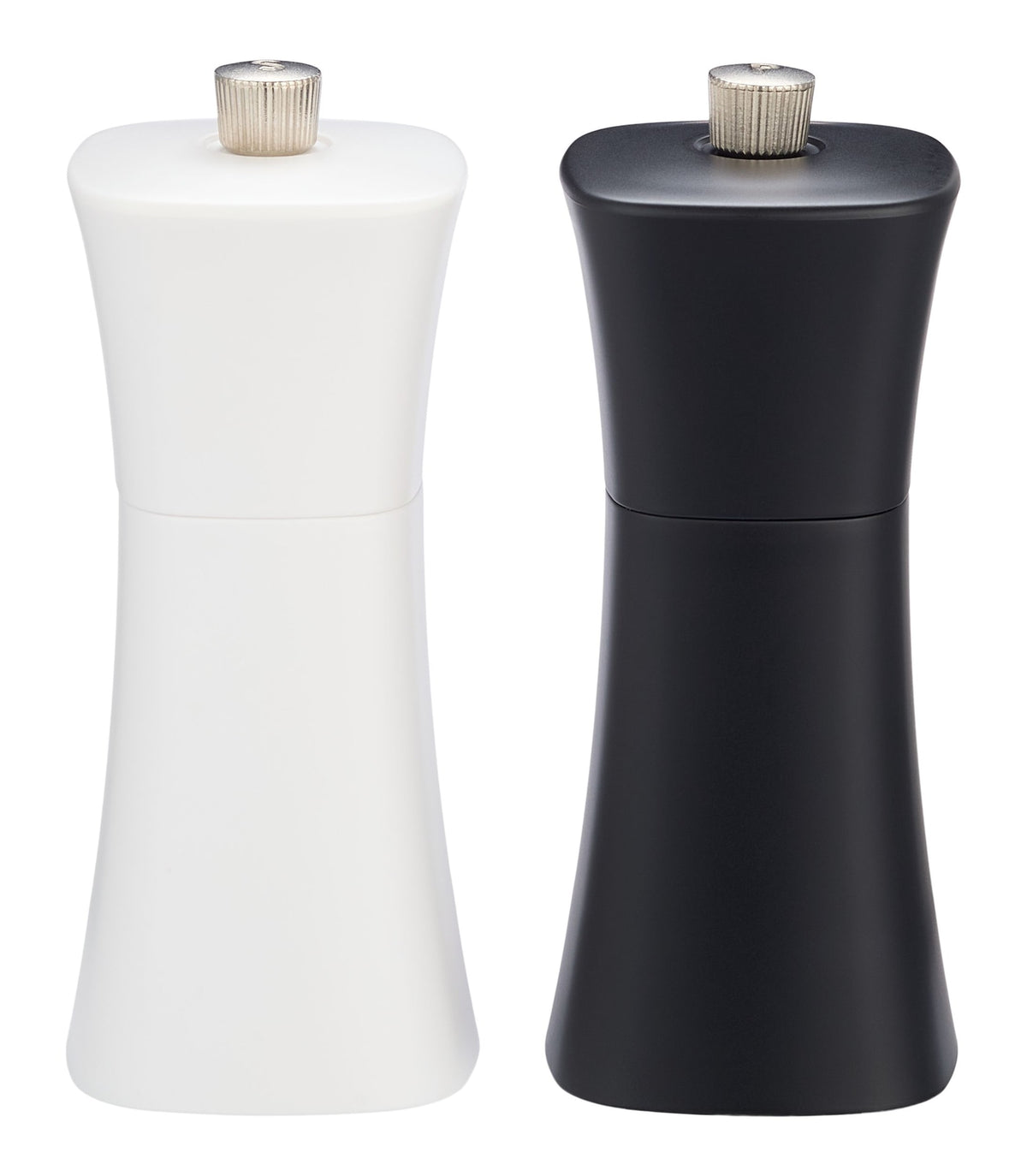 MASTER Chef Plastic Salt & Pepper Grinder Set, Black & White