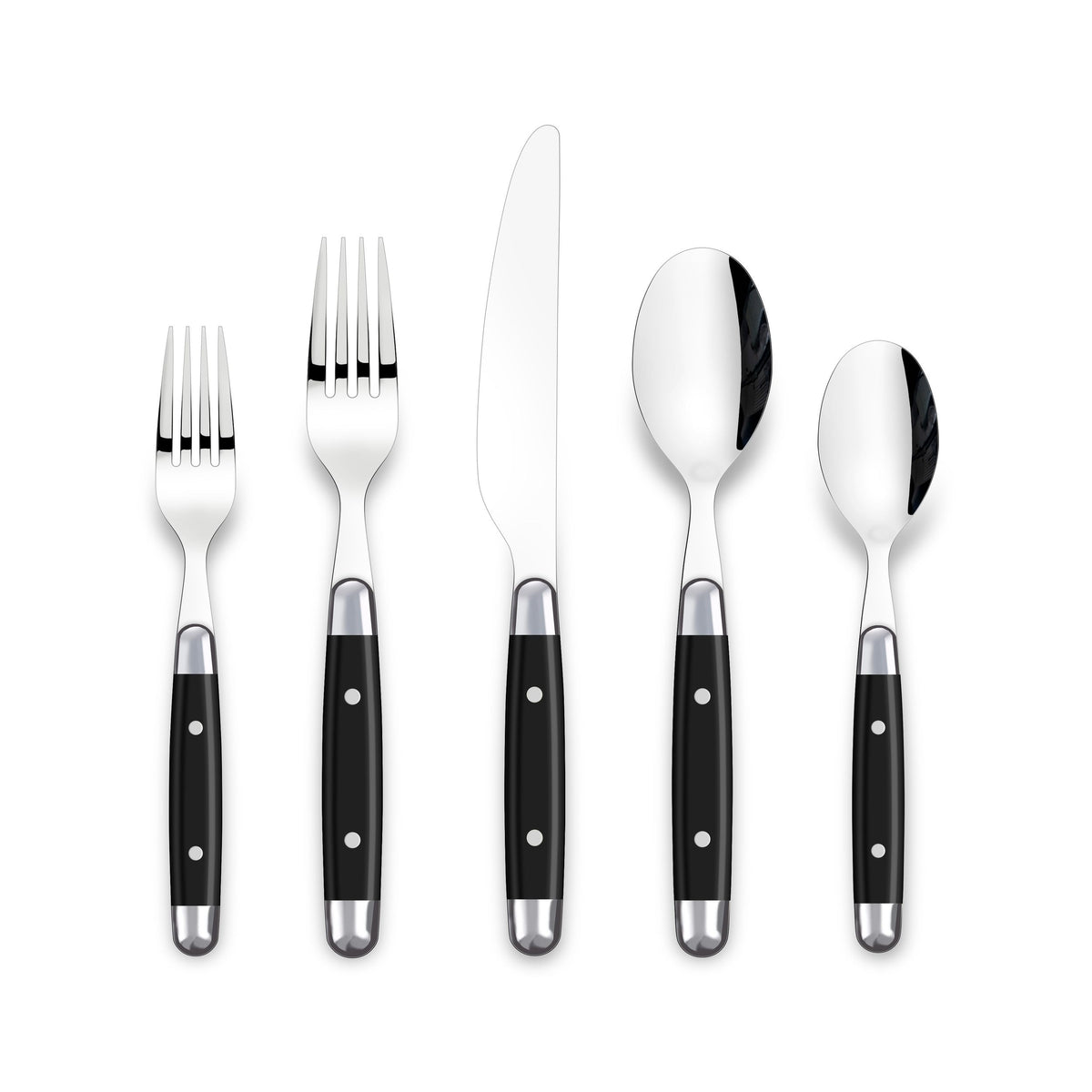 MASTER Chef Rivet Flatware Set, Serves 4, 20-pc, with Caddy