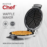 MASTER Chef Round, Non-Stick Waffle Maker, Silver image 4