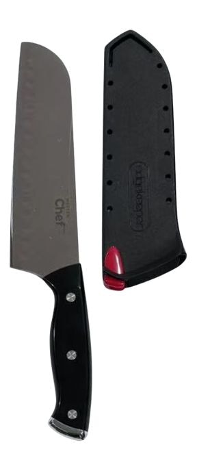 Master Chef Santoku Knife, High-Carbon Steel, 7-in