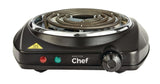 MASTER Chef Single Burner Hot Plate, Black, 1000W image 3