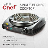 MASTER Chef Single Burner Hot Plate, Black, 1000W image 4