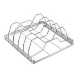 MASTER Chef Stainless Steel Folding BBQ Rib Rack/Roasting Stand, Holds 4 Full Racks of Ribs