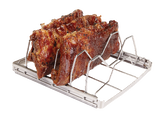 MASTER Chef Stainless Steel Folding BBQ Rib Rack/Roasting Stand, Holds 4 Full Racks of Ribs image 4