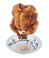 MASTER Chef Stainless Steel Folding Beer Can Chicken Holder/Chicken Roasting Rack Stand image 4