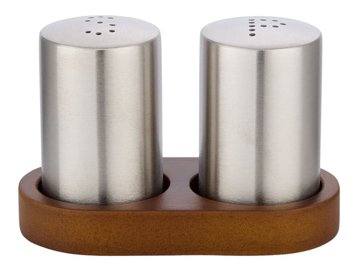 MASTER Chef Stainless Steel Salt & Pepper Shaker Set with Tray