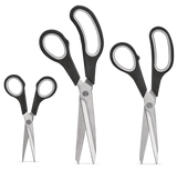 MASTER Chef Stainless Steel Scissor Set, Ergonomic Grip, 3-pc
