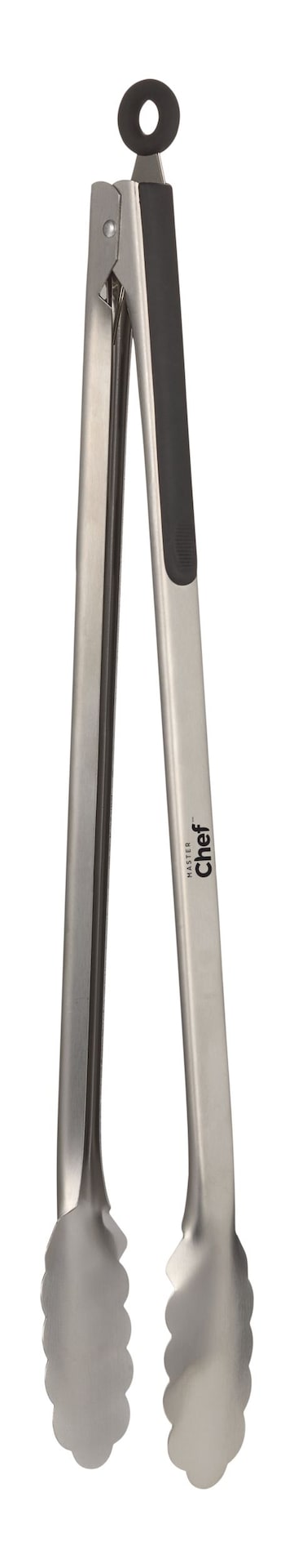 Master Chef Steel Locking Tongs with Soft Grips, 16-in