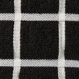 Master Chef Terry Checkered Dish Cloths with Scrubber, Black, 6-pk image 2
