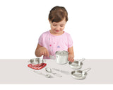 MASTER Chef Toy Kitchen Stainless Steel Cookware Set For Kids, 10 pc, Ages 3+ image 4