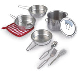 MASTER Chef Toy Kitchen Stainless Steel Cookware Set For Kids, 10 pc, Ages 3+ image 5
