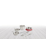MASTER Chef Toy Kitchen Stainless Steel Cookware Set For Kids, 10 pc, Ages 3+ image 6