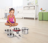 MASTER Chef Toy Kitchen Stainless Steel Cookware Set For Kids, 10 pc, Ages 3+ image 8