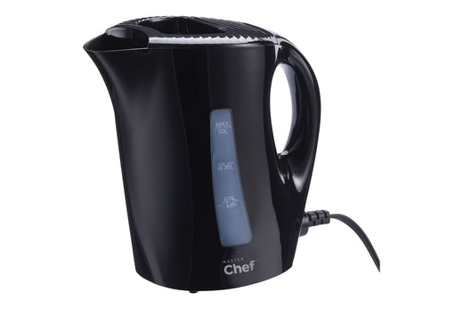 MasterChef Corded Kettle with Water Gauge, Black, 1-L