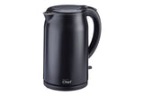 MasterChef Double Wall Kettle with Push Button Lid, 1.7-L