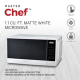 MasterChef Matte Microwave, White, 1.1-cu-ft image 6