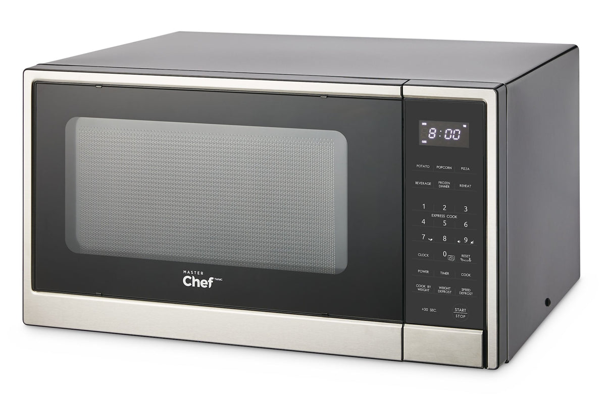 MasterChef Microwave, Stainless Steel, 1.3-cu-ft